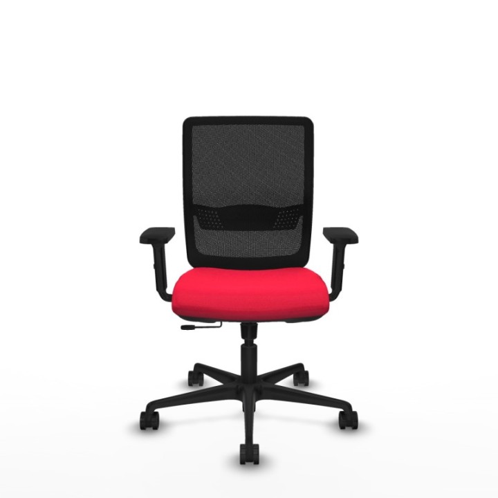 Haches traslack malla negra bali rojo brazos 2D base nailon ruedas 65mm nailon