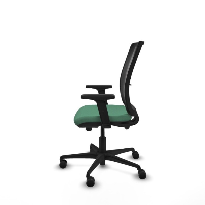 Haches traslack malla negra bali verde esmeralda brazos 2D base nailon ruedas 65mm nailon