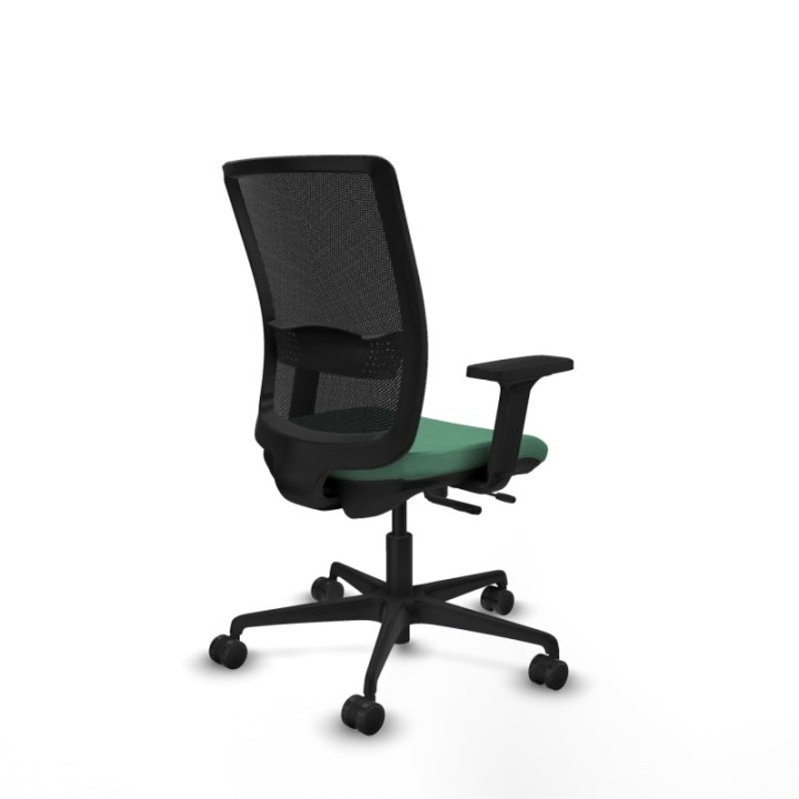 Haches traslack malla negra bali verde esmeralda brazos 2D base nailon ruedas 65mm nailon