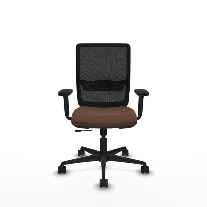 Haches traslack malla negra bali marrón oscuro brazos 2D base nailon ruedas 65mm nailon