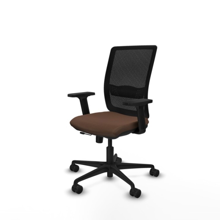 Haches traslack malla negra bali marrón oscuro brazos 2D base nailon ruedas 65mm nailon