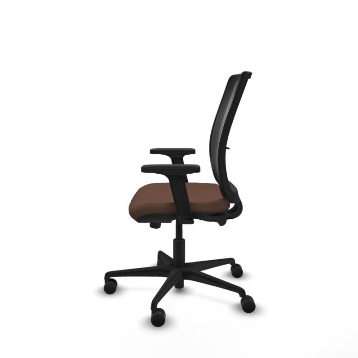 Haches traslack malla negra bali marrón oscuro brazos 2D base nailon ruedas 65mm nailon