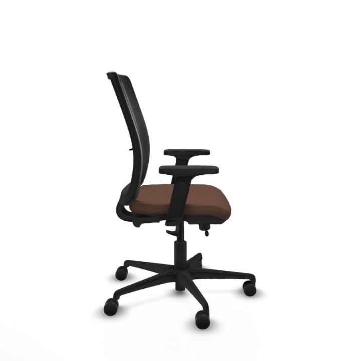 Haches traslack malla negra bali marrón oscuro brazos 2D base nailon ruedas 65mm nailon