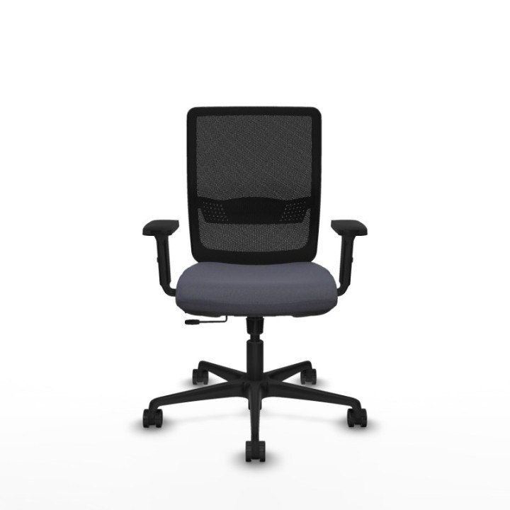 Haches traslack malla negra bali gris oscuro brazos 2D base nailon ruedas 65mm nailon