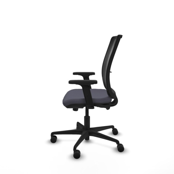 Haches traslack malla negra bali gris oscuro brazos 2D base nailon ruedas 65mm nailon