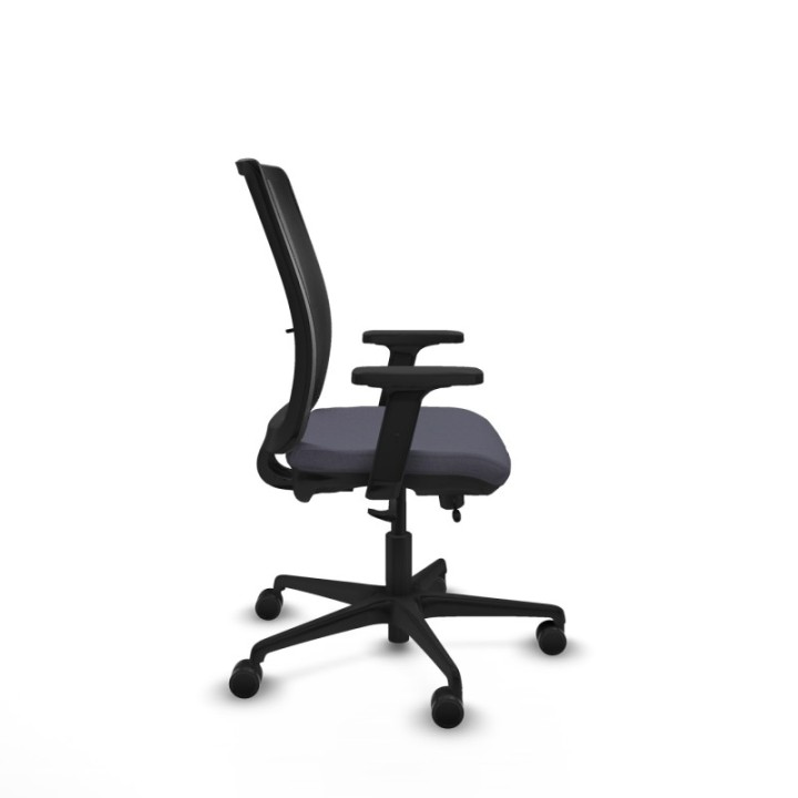 Haches traslack malla negra bali gris oscuro brazos 2D base nailon ruedas 65mm nailon