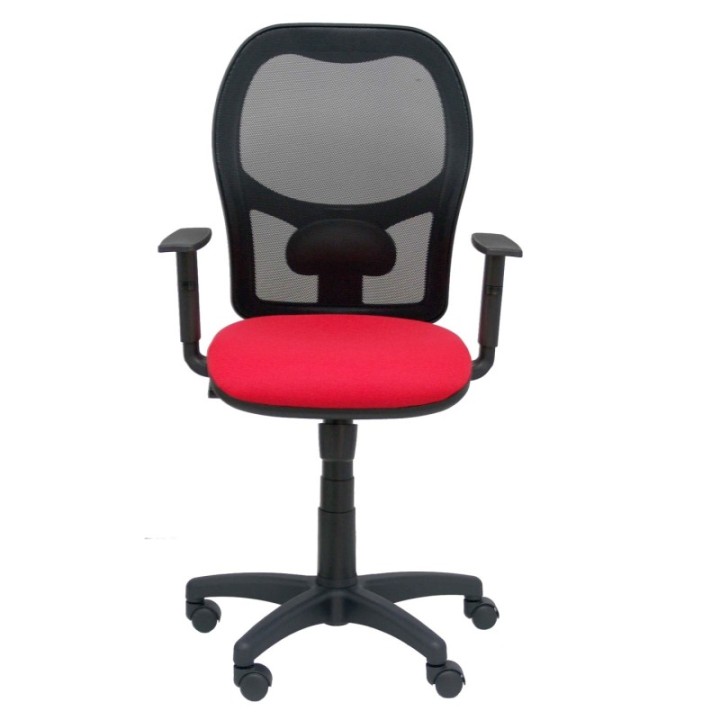 Silla Haches traslack malla negra asiento bali naranja oscuro brazos 2D ruedas 65mm cabecero regulable