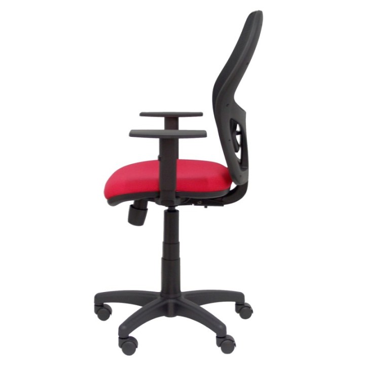 Silla Haches traslack malla negra asiento bali naranja oscuro brazos 2D ruedas 65mm cabecero regulable