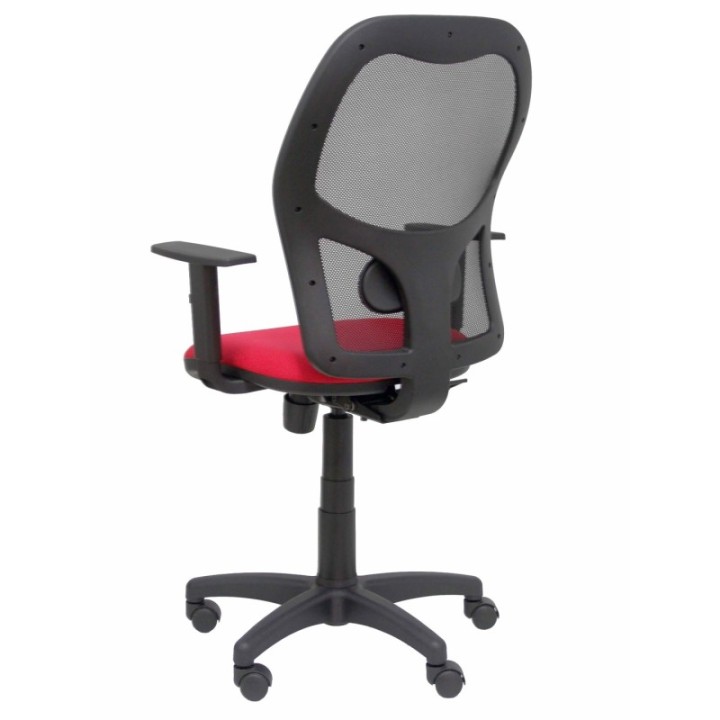 Silla Haches traslack malla negra asiento bali naranja oscuro brazos 2D ruedas 65mm cabecero regulable