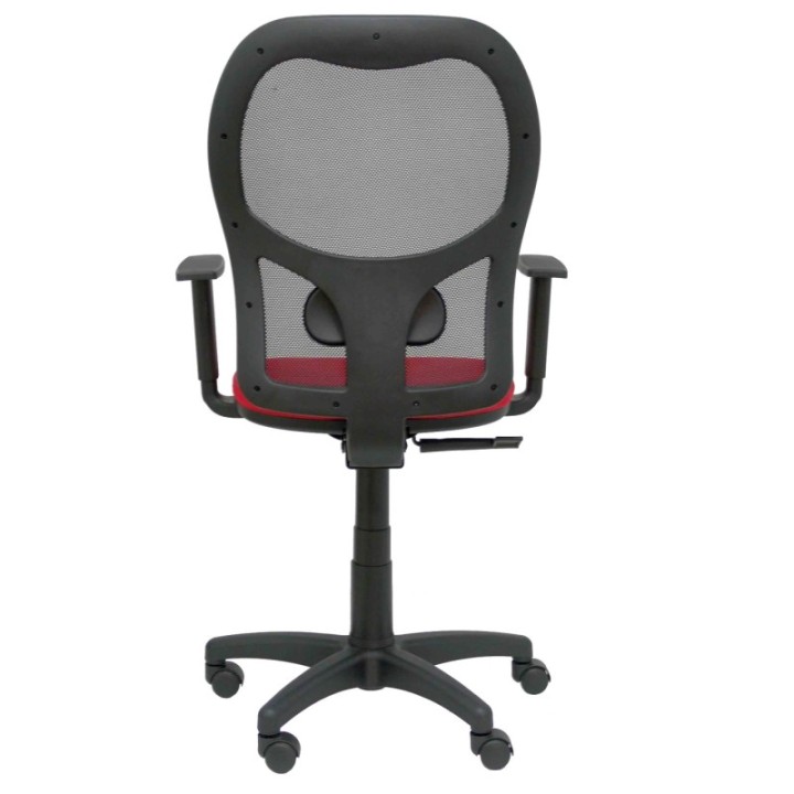 Silla Haches traslack malla negra asiento bali naranja oscuro brazos 2D ruedas 65mm cabecero regulable