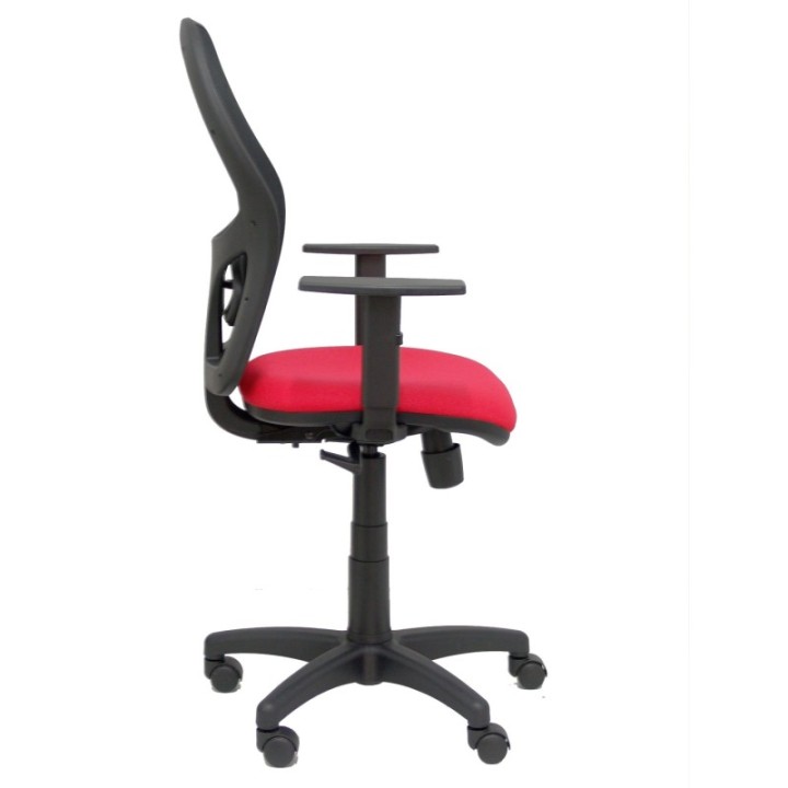 Silla Haches traslack malla negra asiento bali naranja oscuro brazos 2D ruedas 65mm cabecero regulable