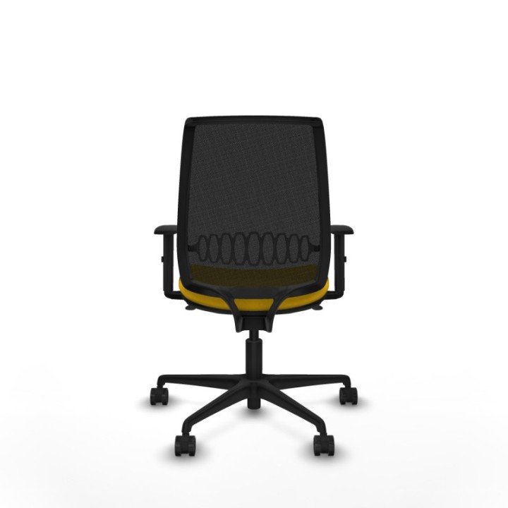 Alares sincro malla negra bali amarillo brazos 1D base nailon  ruedas 65 mm nailon