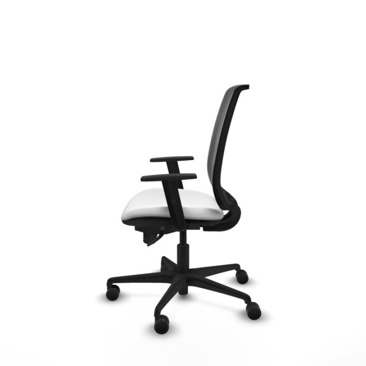 Alares sincro malla negra bali blanco brazos 1D base nailon  ruedas 65 mm nailon