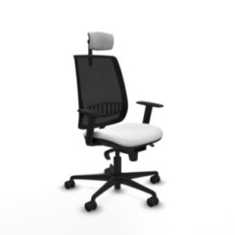 Alares sincro malla negra bali blanco brazos 1D base nailon cabecero 2D ruedas 65 mm nailon