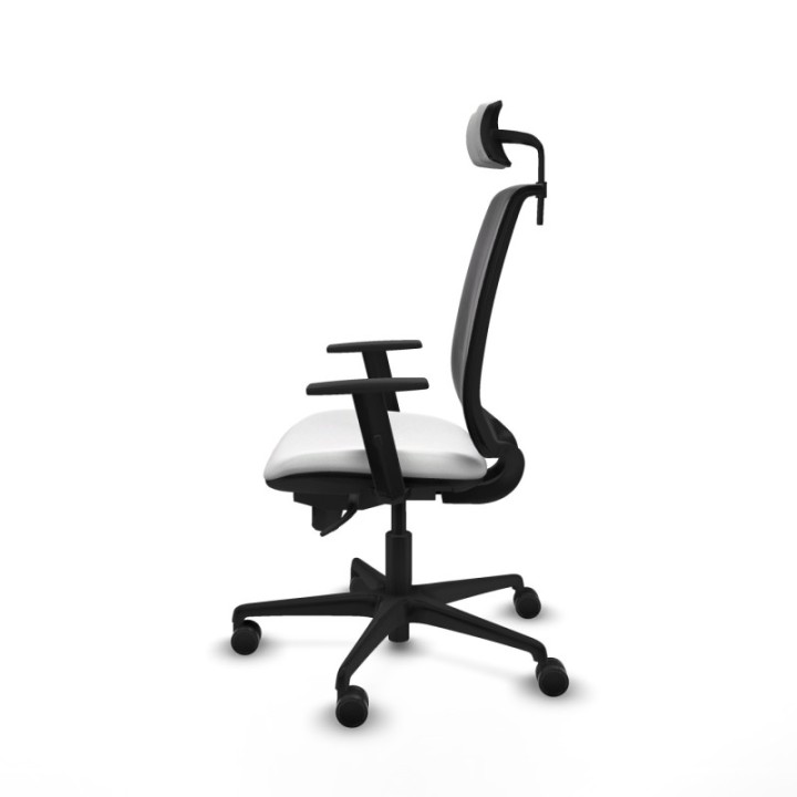 Alares sincro malla negra bali blanco brazos 1D base nailon cabecero 2D ruedas 65 mm nailon