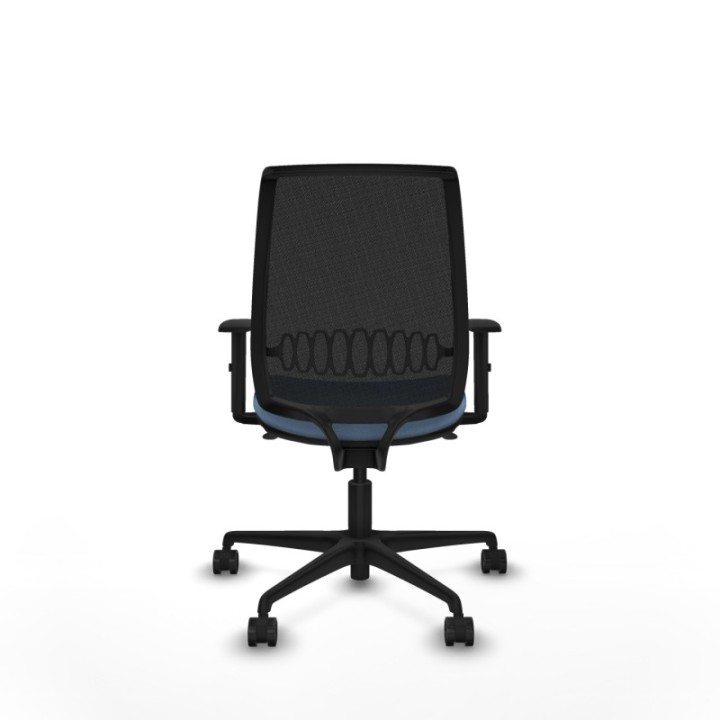 Alares sincro malla negra bali azul cielo brazos 1D base nailon  ruedas 65 mm nailon