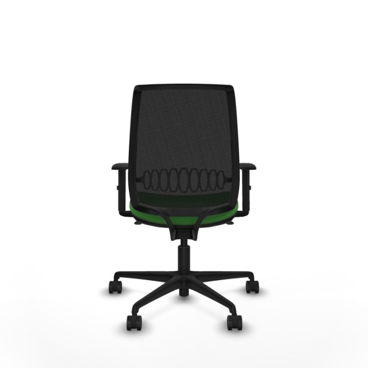 Alares sincro malla negra bali verde brazos 1D base nailon  ruedas 65 mm nailon