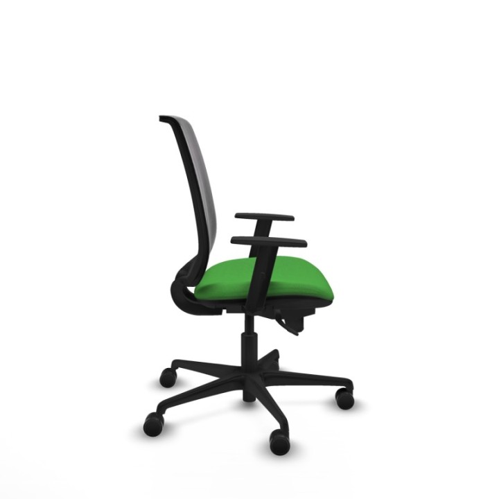 Alares sincro malla negra bali verde brazos 1D base nailon  ruedas 65 mm nailon