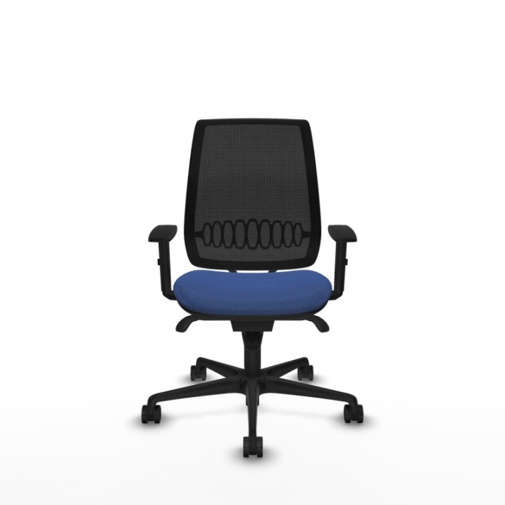 Alares sincro malla negra bali azul marino brazos 1D base nailon  ruedas 65 mm nailon