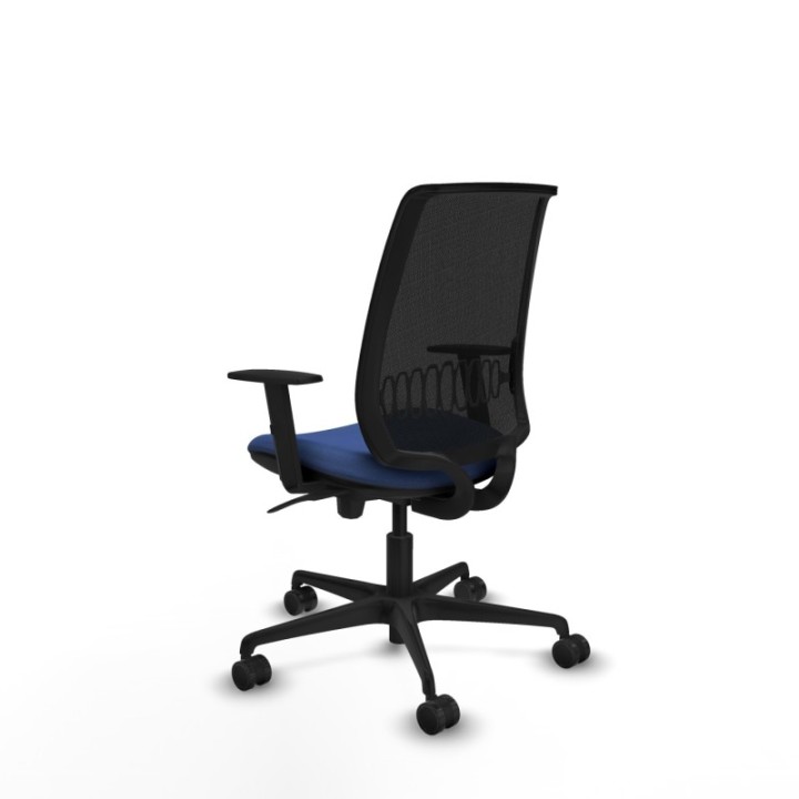 Alares sincro malla negra bali azul marino brazos 1D base nailon  ruedas 65 mm nailon