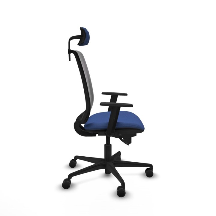 Alares sincro malla negra bali azul marino brazos 1D base nailon cabecero 2D ruedas 65 mm nailon