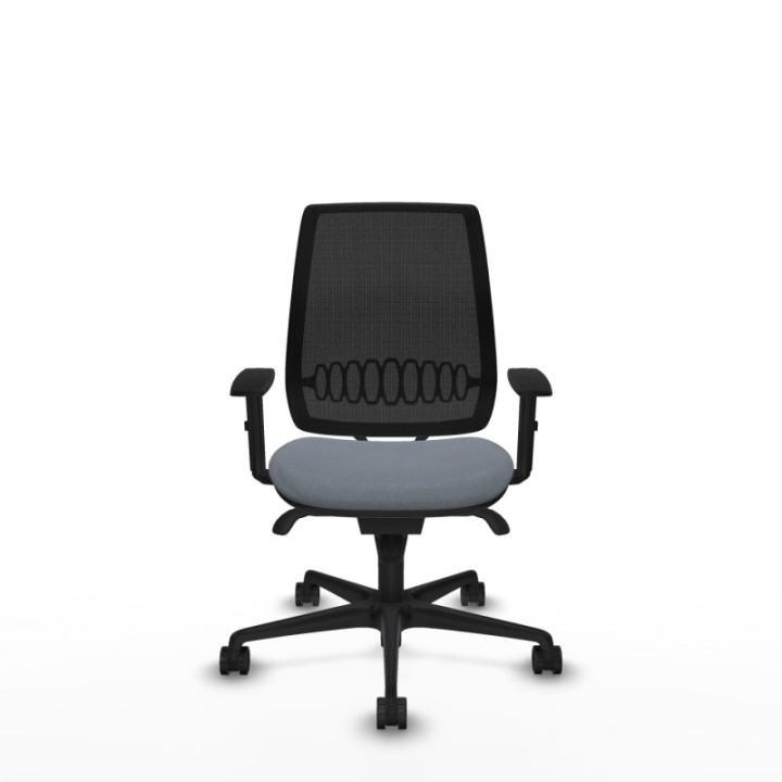 Alares sincro malla negra bali gris brazos 1D base nailon  ruedas 65 mm nailon