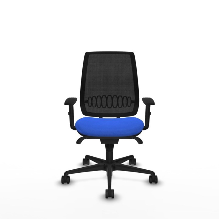 Alares sincro malla negra bali azul brazos 1D base nailon  ruedas 65 mm nailon