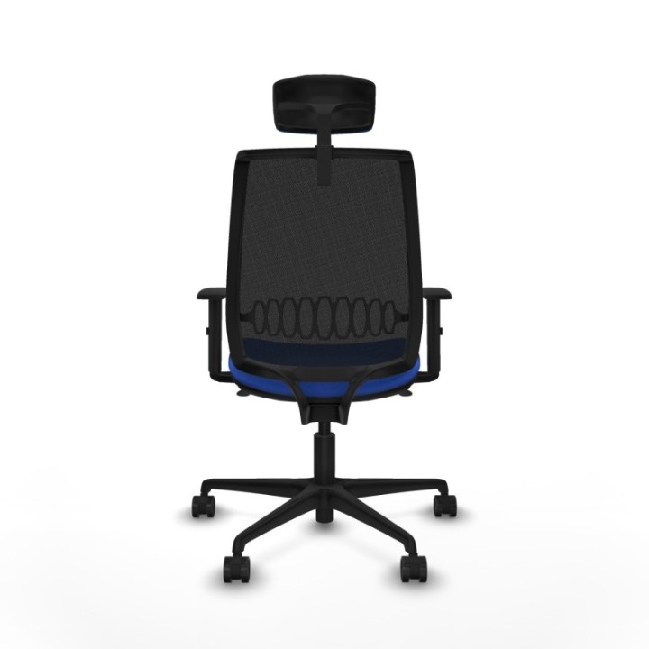 Alares sincro malla negra bali azul brazos 1D base nailon cabecero 2D ruedas 65 mm nailon