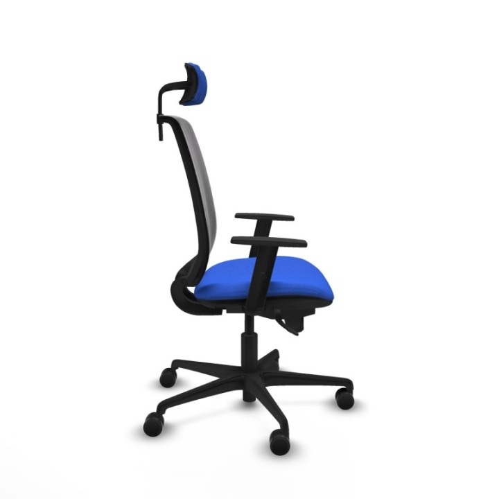 Alares sincro malla negra bali azul brazos 1D base nailon cabecero 2D ruedas 65 mm nailon