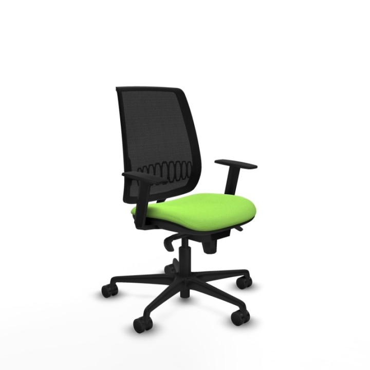 Alares sincro malla negra bali pistacho brazos 1D base nailon  ruedas 65 mm nailon