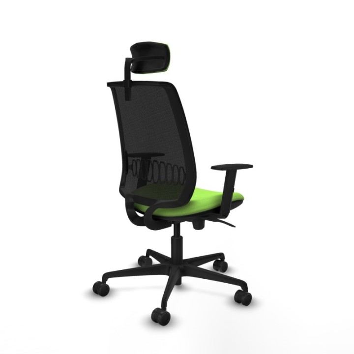 Alares sincro malla negra bali pistacho brazos 1D base nailon cabecero 2D ruedas 65 mm nailon