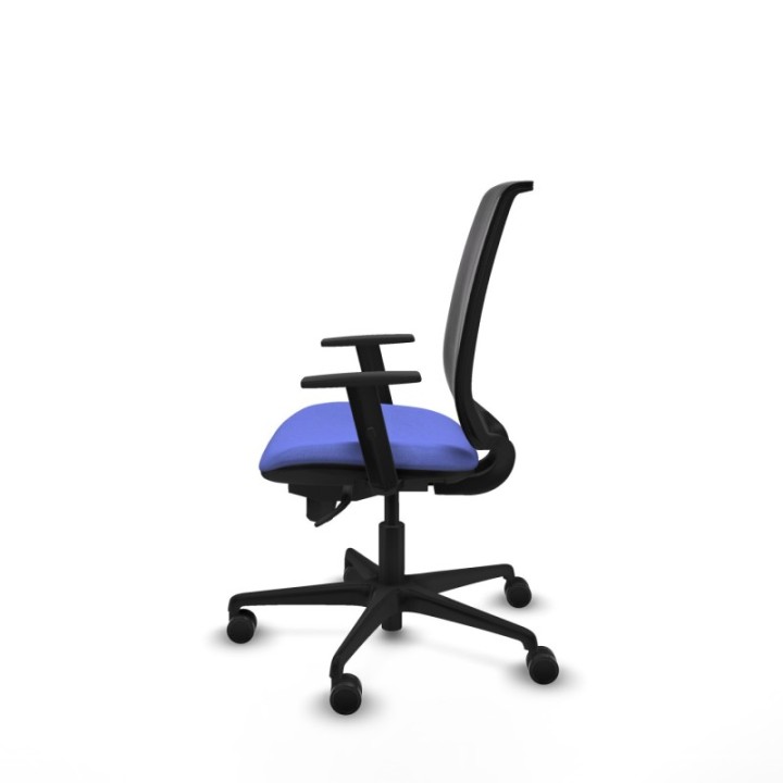 Alares sincro malla negra bali azul claro brazos 1D base nailon  ruedas 65 mm nailon