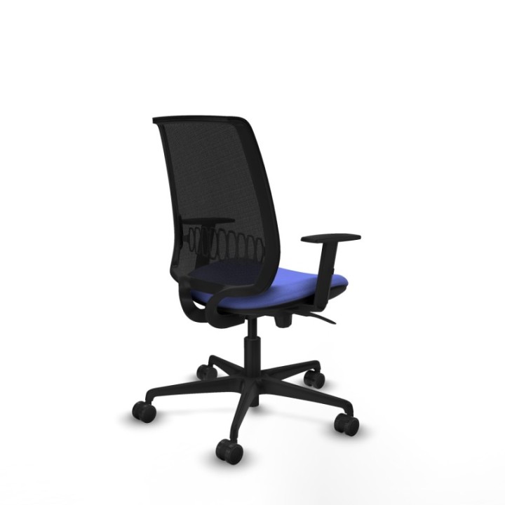 Alares sincro malla negra bali azul claro brazos 1D base nailon  ruedas 65 mm nailon