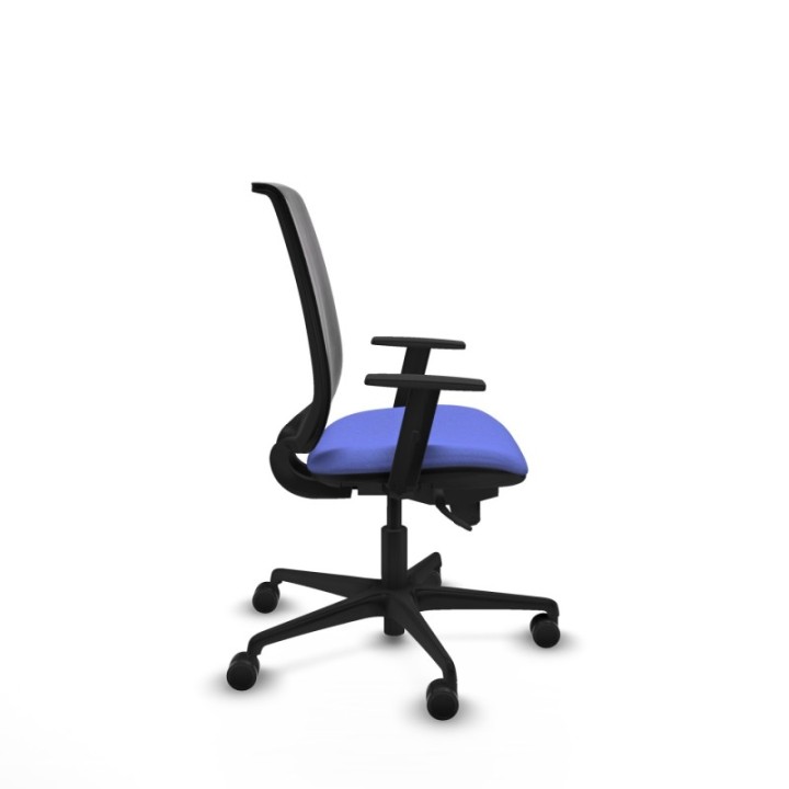 Alares sincro malla negra bali azul claro brazos 1D base nailon  ruedas 65 mm nailon