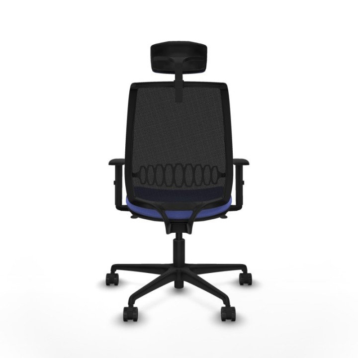 Alares sincro malla negra bali azul claro brazos 1D base nailon cabecero 2D ruedas 65 mm nailon