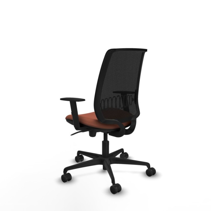 Alares sincro malla negra bali marrón brazos 1D base nailon  ruedas 65 mm nailon