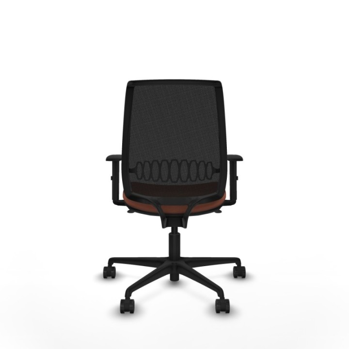 Alares sincro malla negra bali marrón brazos 1D base nailon  ruedas 65 mm nailon