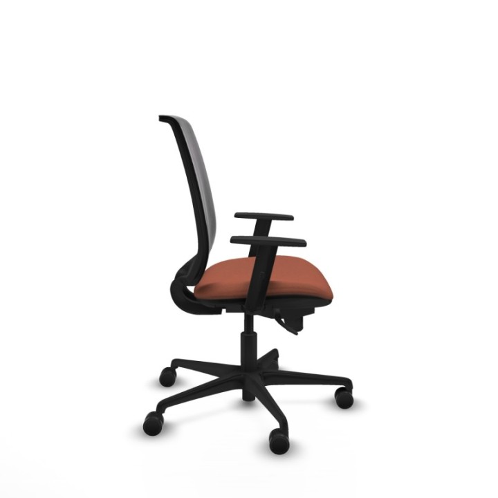 Alares sincro malla negra bali marrón brazos 1D base nailon  ruedas 65 mm nailon