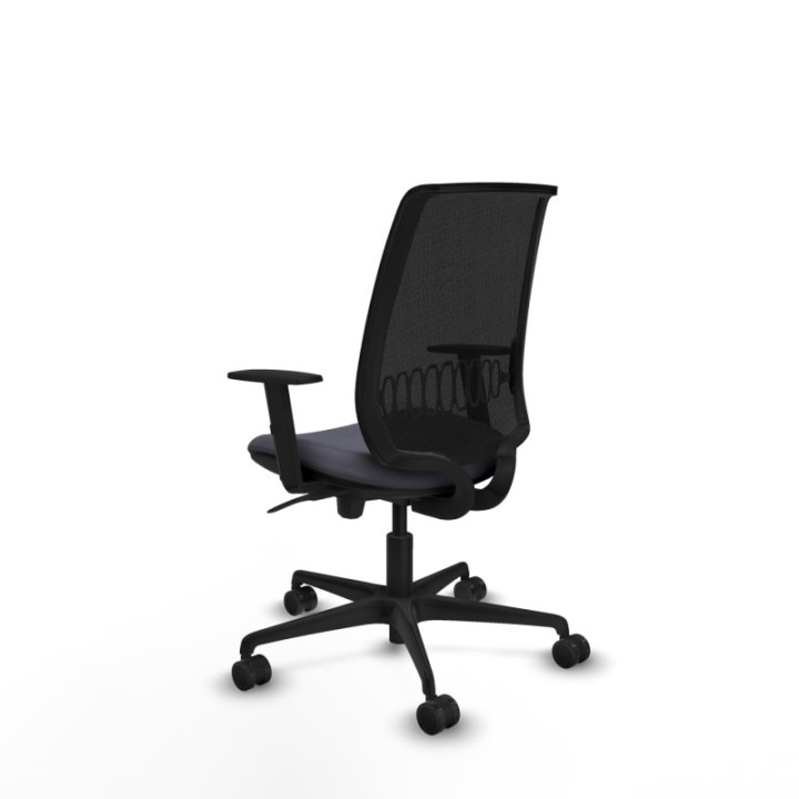 Alares sincro malla negra bali gris oscuro brazos 1D base nailon  ruedas 65 mm nailon