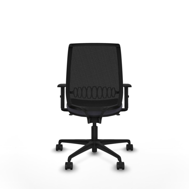 Alares sincro malla negra bali gris oscuro brazos 1D base nailon  ruedas 65 mm nailon