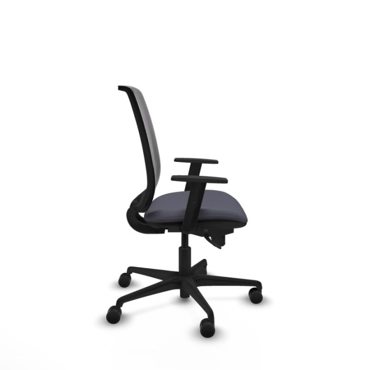 Alares sincro malla negra bali gris oscuro brazos 1D base nailon  ruedas 65 mm nailon