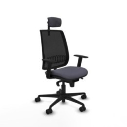 Alares sincro malla negra bali gris oscuro brazos 1D base nailon cabecero 2D ruedas 65 mm nailon