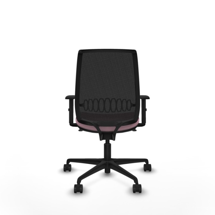 Alares sincro malla negra bali rosa brazos 1D base nailon  ruedas 65 mm nailon