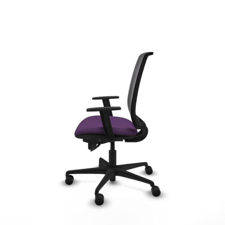 Alares sincro malla negra bali morado brazos 1D base nailon  ruedas 65 mm nailon