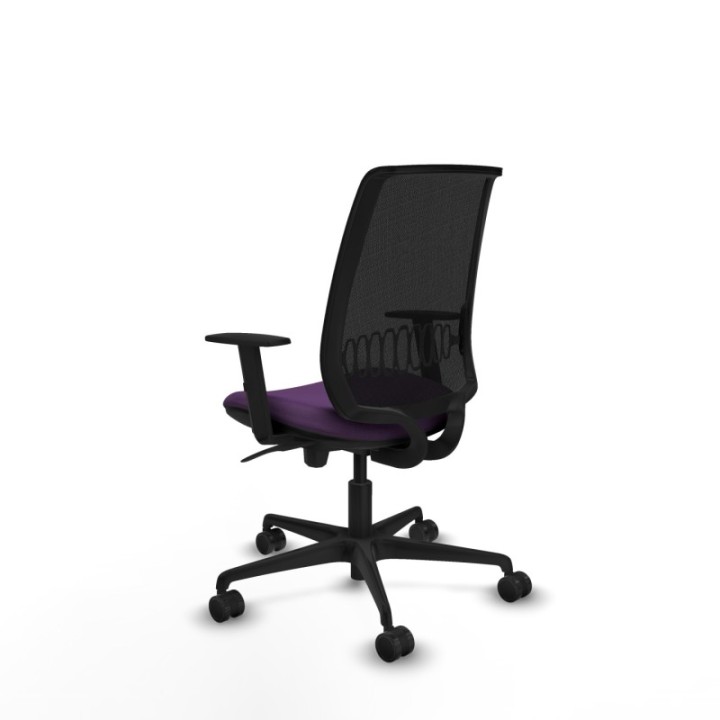 Alares sincro malla negra bali morado brazos 1D base nailon  ruedas 65 mm nailon