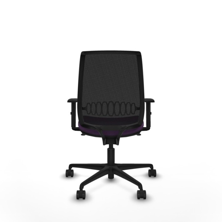 Alares sincro malla negra bali morado brazos 1D base nailon  ruedas 65 mm nailon