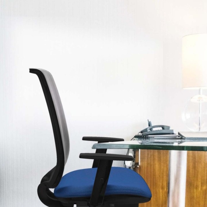 Alares sincro malla negra bali morado brazos 1D base nailon  ruedas 65 mm nailon