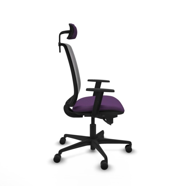 Alares sincro malla negra bali morado brazos 1D base nailon cabecero 2D ruedas 65 mm nailon