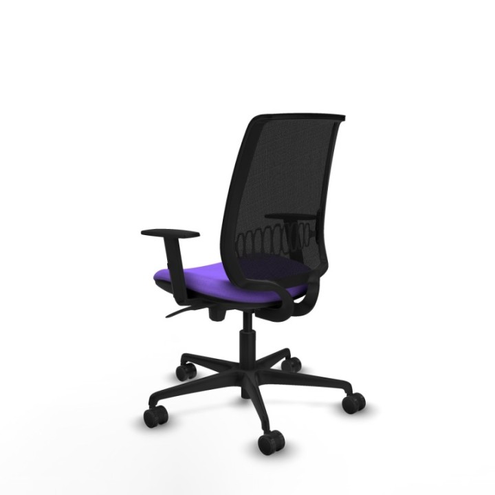 Alares sincro malla negra bali lila brazos 1D base nailon  ruedas 65 mm nailon