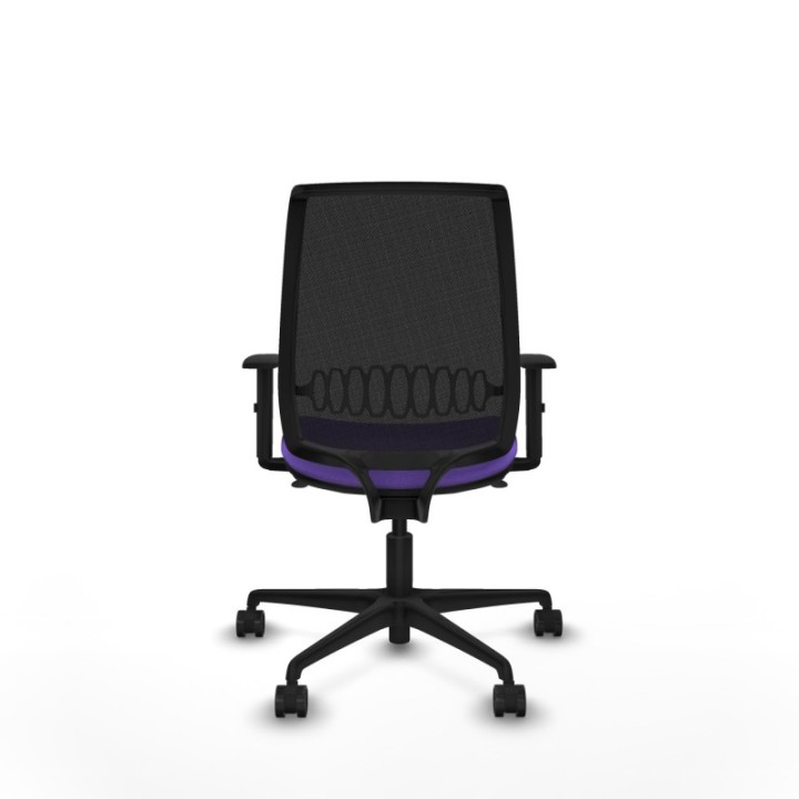 Alares sincro malla negra bali lila brazos 1D base nailon  ruedas 65 mm nailon